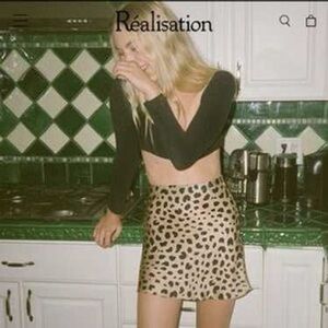 Realisation Par Leopard Print Mini Skirt